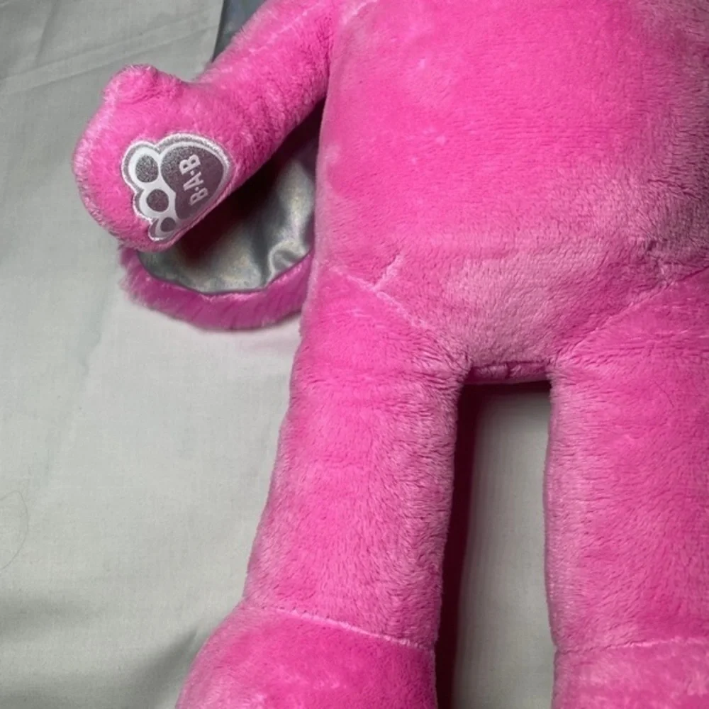 BUILD a bear honey girls Risa pink bunny‎ plush w/turning red pajama set